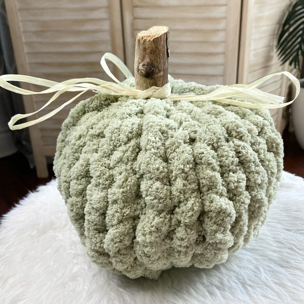 Autumn Hearth Knit Pumpkin-Large sage